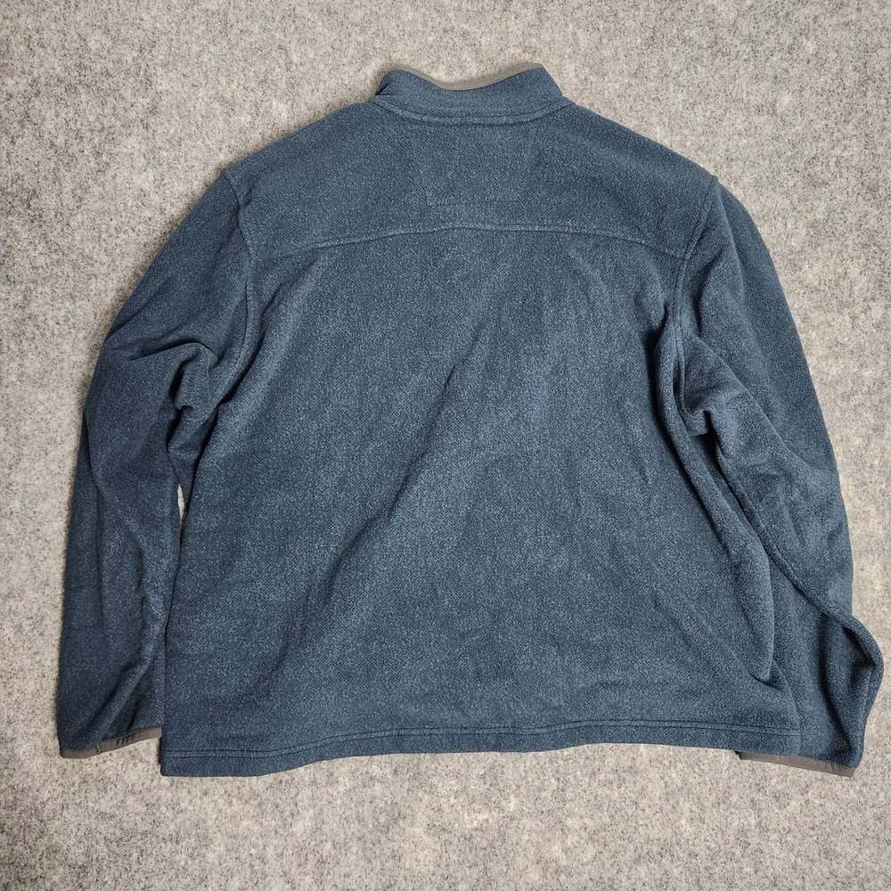 Carhartt Fleece Sweater Men 2XL XXL Blue Dalton Half Zip Long Sleeve Workwear - Picture 2 of 6